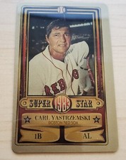 1983 CARL YASTRZEMSKI PERMA-GRAPHICS SUPER STARS GOLD #8 EX-MT RARE HTF