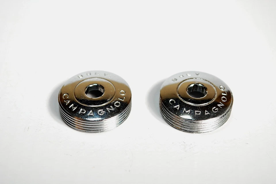 Vintage Campagnolo Bicycle Crankset Dust Cap Set Of 2 For Classic Road Bikes NOS - Image 1 of 3