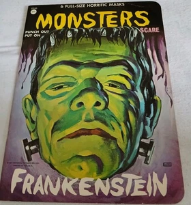 1963 Lowe Paper/Cardboard Mask Book - UNIVERSAL FRANKENSTEIN COVER MASK -... - Picture 1 of 6