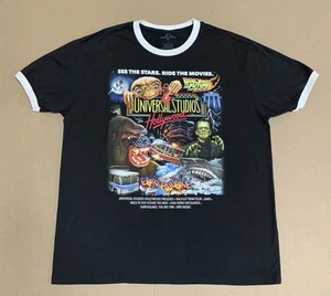 Universal Studios Florida Ringer Graphic T-Shirt Mens XL Black “Ride The Movies” - Picture 1 of 15