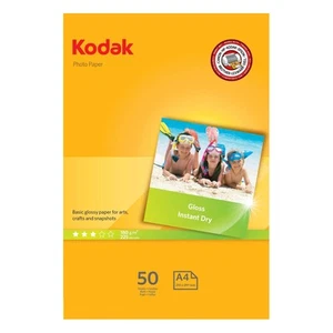 Kodak A4 (210x297mm) 180gsm Glossy Instant Dry Photo Paper 50 Sheets (5740-513) - Picture 1 of 4