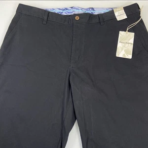 Tommy Bahama Boracay Flat Front 12" Inseam Black Shorts Mens Size 38 NEW Casual - Picture 1 of 7