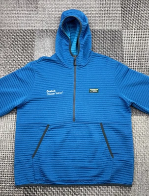 L.L.Bean Ørsted Ocean Wind 1 Blue Ribbed Full Zip Hoodie Jacket Men’s L - Image 1 of 4