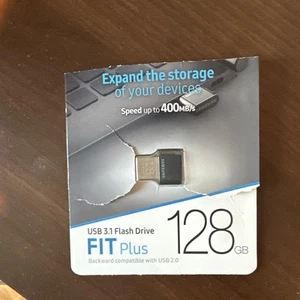 Samsung USB 3.1 Memory Stick Flash Drive FIT Plus 128GB - 300 MB/s - Photo 1/2