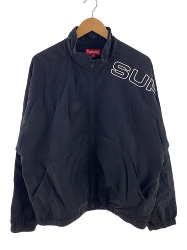 Supreme 23AW Spellout Giacca da Pista Ricamata Giacca Nylon M Nylon BLK