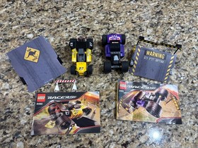 Lego Racers 8490 Desert Hopper & 8491 Ram Rod Pullback Complete Manuals No Box