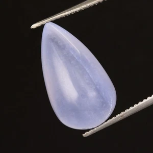 Superb! 4.88ct Tear Drop Natural Violetish Blue Chalcedony, Africa - Imagen 1 de 4