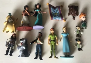 Disney Figures Pvc Aladdin Peter Pan Little Mermaid Etc - Picture 1 of 8