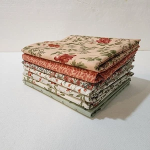 Rendezvous, Blush/Mist Bundle of 7 Different 1/2-Yard Prints, Total 3.5 Yards. - Picture 1 of 8