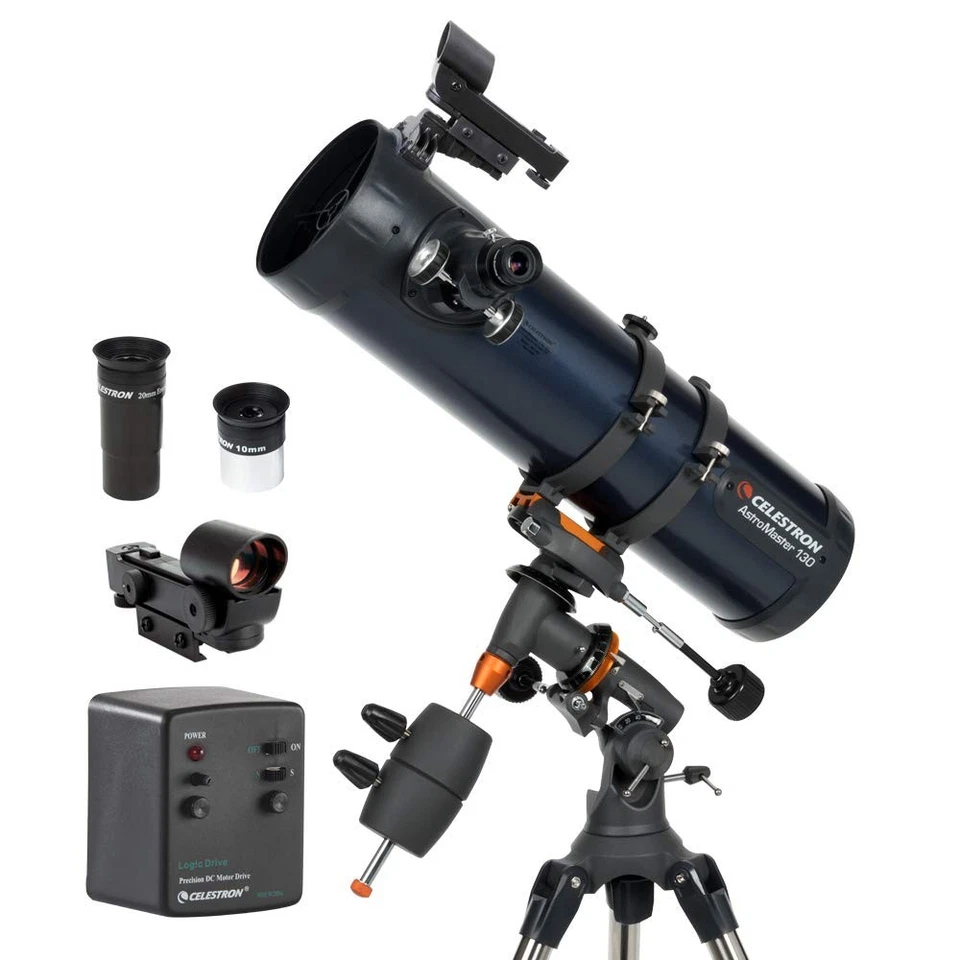 Celestron – AstroMaster 130EQ–MD Newtonian Reflector Telescope for Beginners - Image 1 of 4