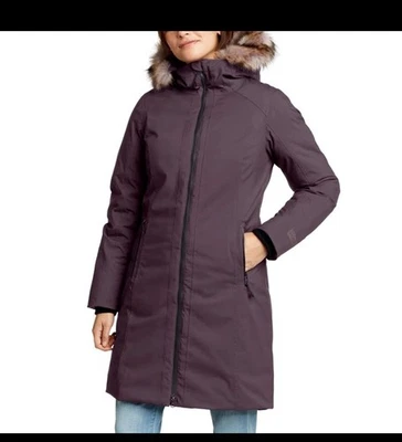 Eddie Bauer Ladies' Waterproof Down Stadium Coat, Purple, XL - Image 1 of 3