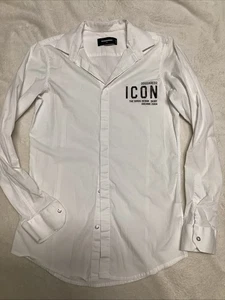 Dsquared2 Icon Relax Dan Shirt in weiß Baumwollpopeline.  , Größe S - Bild 1 von 10