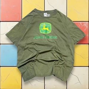 Camiseta De Colección John Deere Desteñida por el Sol Y2K Hombres XL Verde Ropa de Trabajo Granja Gráfica Camisa - Imagen 1 de 16