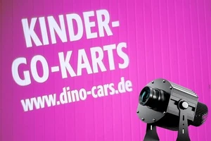 Werbeprojektor 100 Watt, 4 oder 7 Gobos, statisch - Bild 1 von 8