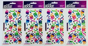 Sticko SPMT17  Stickers-Confetti (4Pk) STICKOPOTAMUS Party streamers decorations - Picture 1 of 3