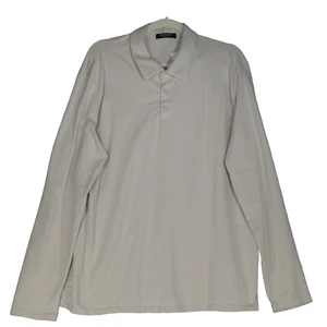 Brandini Cream Long Sleeve Polo Shirt Mens Size XL Collared New with Defects - Picture 1 of 9