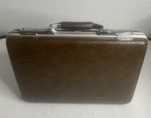Valigetta sottile vintage American Tourister marrone rigida escort con chiave bella! - Foto 1 di 15