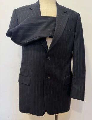 Chaqueta Blazer Abrigo Deportivo Valentino Uomo Azul Marino Rayas 42L Foto 1 de 4