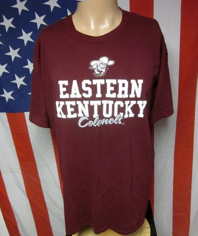 EASTERN KENTUCKY UNIVERSITY Colonels T shirt Maroons EKU mascot XL tee Richmond Cover