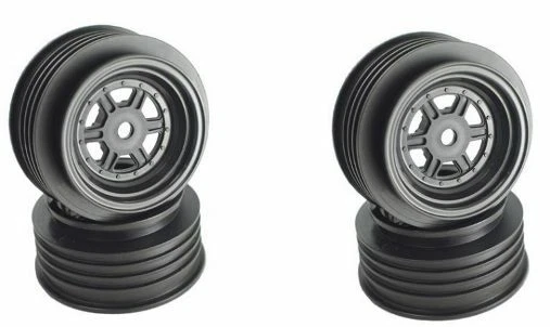 DE Racing Gambler Front Sprint Wheels 12mm Hex AE Associated Offset Black - Image 1 of 1