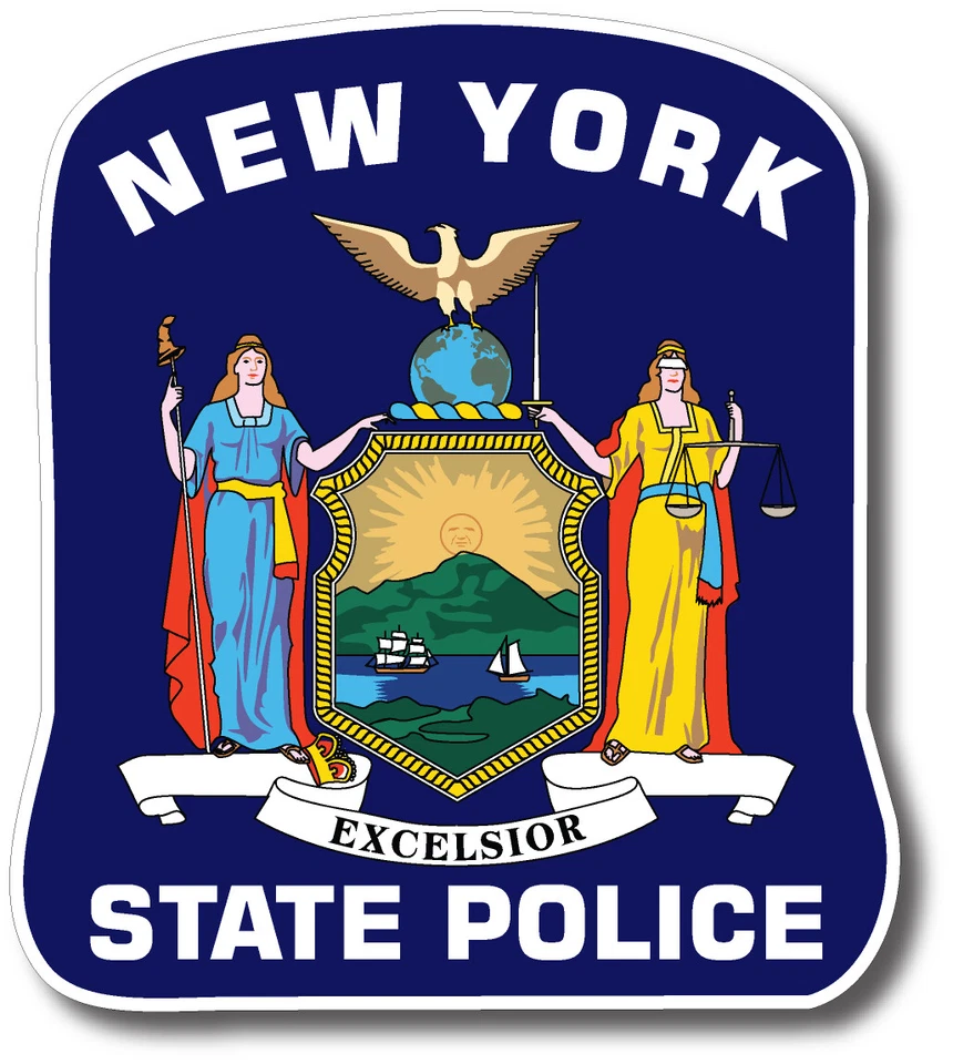 NEW YORK STATE POLICE DECAL STICKER 3M USA MADE TROOPER TRUCK CAR VEHICLE WINDOW - Image 1 of 1