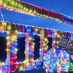 39ft Cadena De Luces Solares 100 LED Tira Luz Solar String Light Jardin Navidad - Picture 1 of 24