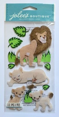 Jolee's Lion Family Jungle Safari Zoo Animals Scrapbooking Stickers - Image 1 of 2