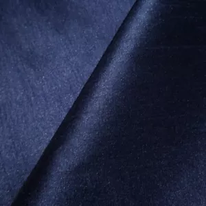 NAVY BLUE FAUX SILK POLY DUPIONI FABRIC TWO TONE MIDNIGHT BLUE 60" BY THE YARD - Picture 1 of 4