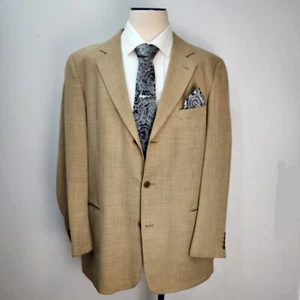 Hugo Boss Loro Piana Super 110's Twist Wool Sportscoat 46 T Beige - Picture 1 of 16
