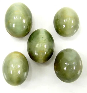 Lote de 5 piezas de piedra de cabujón de piedras preciosas sueltas ojo de gato natural de 37,20 quilates-1736 - Imagen 1 de 3