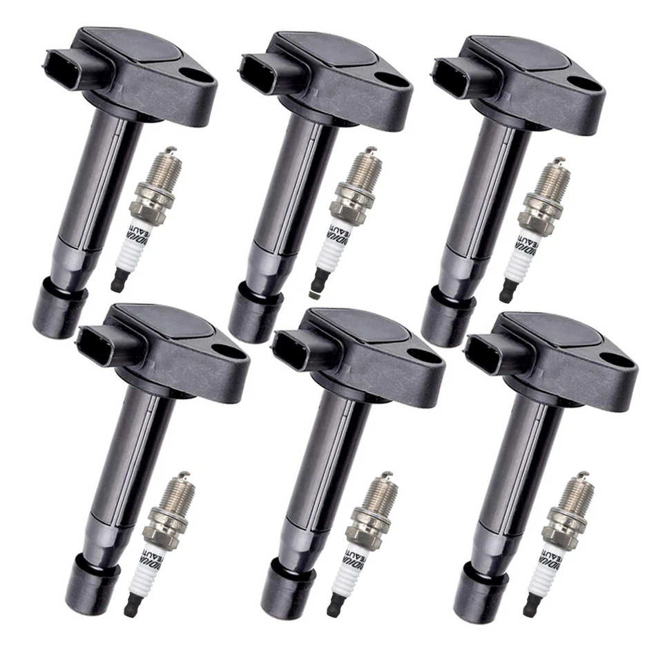 Juego de 6 bobinas de encendido + 6 bujías para Honda Pilot V6 2003-2008 3,5 L UF242 Foto 1 de 4