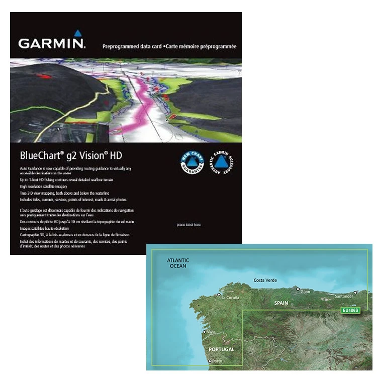 GARMIN Bluchart G2 Vision - Galicia / Asturias -SD/MICRO SD 010-C0830-00 - Immagine 1 di 1