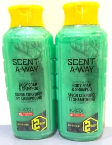 Lot of (2) Scent-A-Way Max Hunter Hunting Deodorizing Body Soap & Shampoo 24oz - Picture 1 of 2