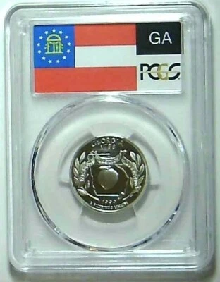 1999-S 25C State Quarter Georgia PCGS PR69 DCAM 90% Silver 21lsuh1230 - Image 1 of 2