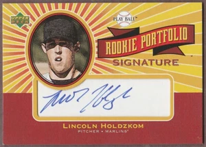 2004 Upper Deck Play Ball Rookie Portfolio Signature #LH Lincoln Holdzkom Marlin - Picture 1 of 1