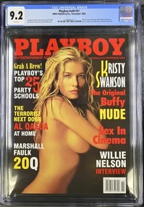 PLAYBOY November 2002 🔥 Kristy Swanson Graded CGC 9.2 🔥 w/ Willie Nelson - Picture 1 of 4