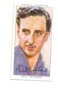 1938 John Player Cigarette Card - Film Stars 3rd Series #40 Basil Rathbone - Picture 1 of 2
