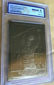 1998 Fleer Charles Barkley 23kt Gold 1986 ROOKIE WSG GEM MINT 10 LIMITED EDITION - Picture 1 of 5