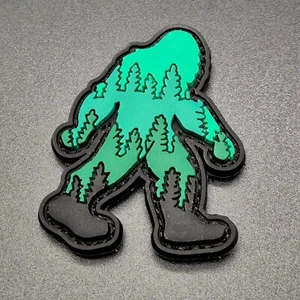 PVC Patch Abzeichen Klett Yeti Bigfoot Bushcraft Outdoor Ranger Eye - Bild 1 von 2