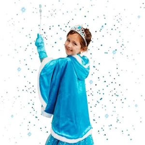 Butterfly Craze Girls Snow Princess Cape with Hood Ice Blue, Large 5-6 years - Picture 1 of 4