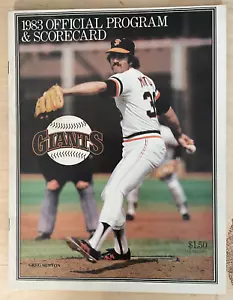 1983 SF Giants/Chicago Cubs Program Greg Minton Cover - Picture 1 of 3