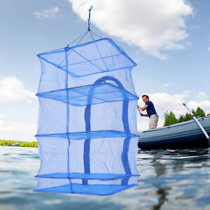 New Listing4 Layers Hanging Drying Rack Net Herb Fish Food Folding Mesh Holer with Zipper
