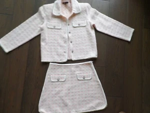 New Latest MAJE light pink cotton blend mini skirt & jacket sz 36 US 4, 325!! - Picture 1 of 12