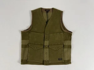 FILSON BEARTOOTH CRUISER VEST MARSH OLIVE BLANKET STRIPE L NWT - Picture 1 of 11