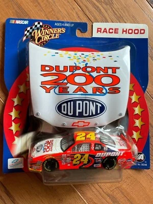 2002 WINNER’S CIRCLE NASCAR RACE HOOD 24 JEFF GORDON DUPONT 200 YEARS CHEVY 1:43 - Image 1 of 2