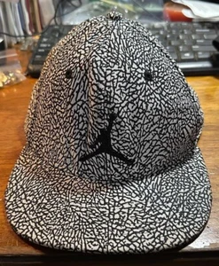 Air Jordan Nike Reflective Cement Jumpman Snapback Cap Hat Basketball Youth #QP - Picture 1 of 4