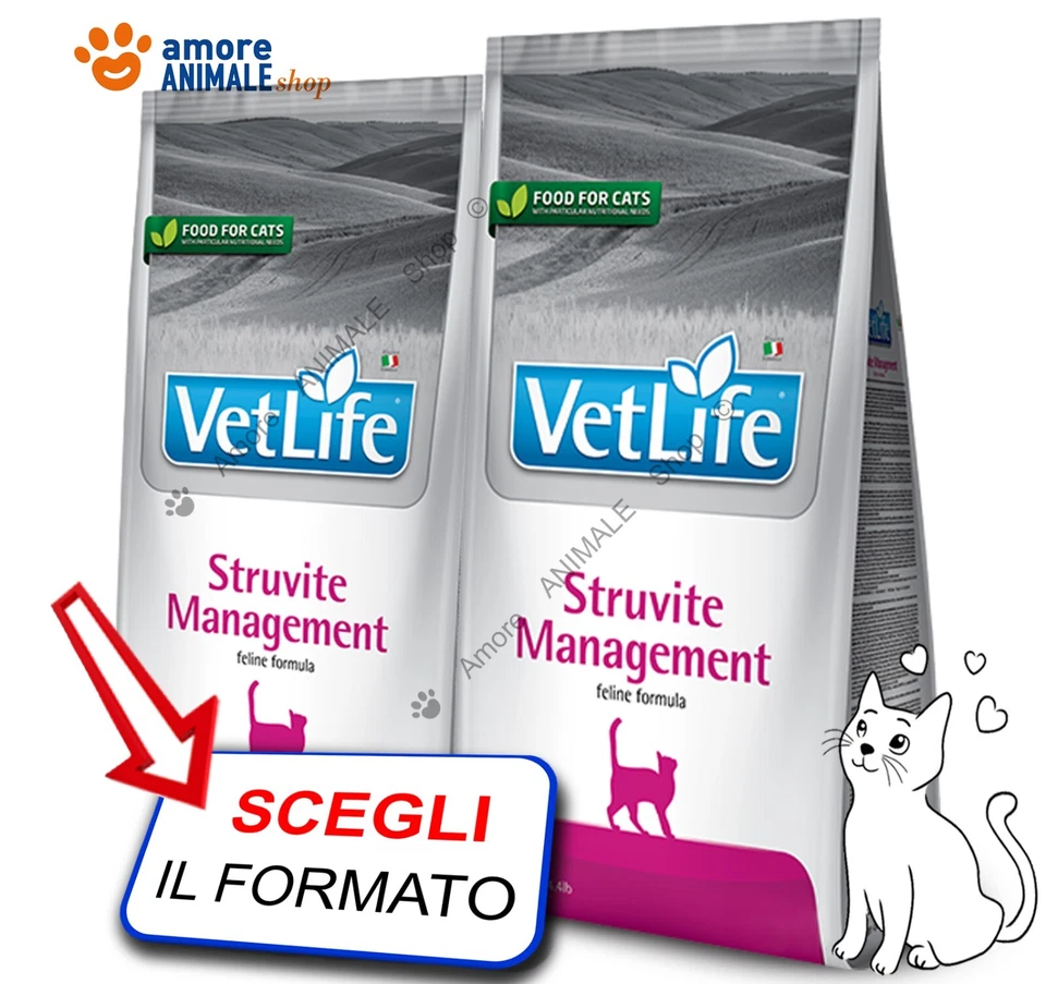 Farmina Cat VET LIFE Natural → Struvite Management - 400 gr / 2 / 5 kg - Gatto