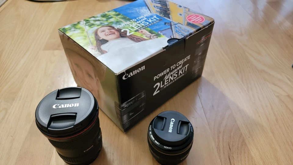 Canon Power to Create Advanced 2 Lens Kit EF 50mm f/1.4 & EF17-40mm f/4L, Mint - Image 1 of 1