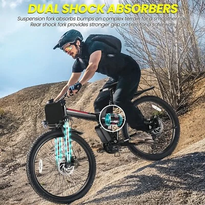 Bicicleta de Montaña Eléctrica Plegable Peak 500W 48V 26" Bicicleta de Ciudad 50 Millas EBikes Adulto Foto 1 de 4