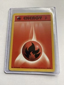 Pokemon Card Fire Energy Base Set 2 126/130 Vintage WOTC - Picture 1 of 2